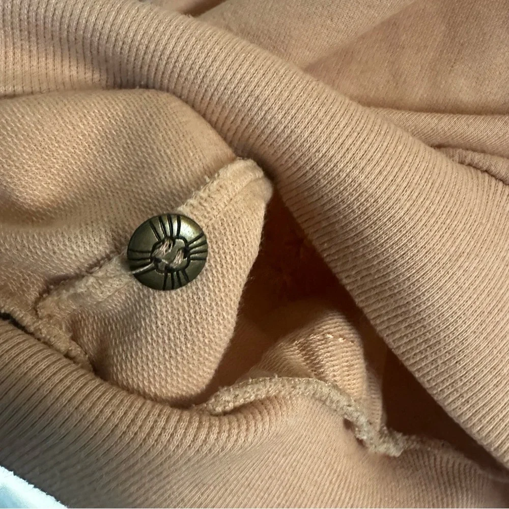 Alfred Dunner Embroidered Patchwork Sweatshirt Polo Medium Peach Floral - Picture 13 of 15